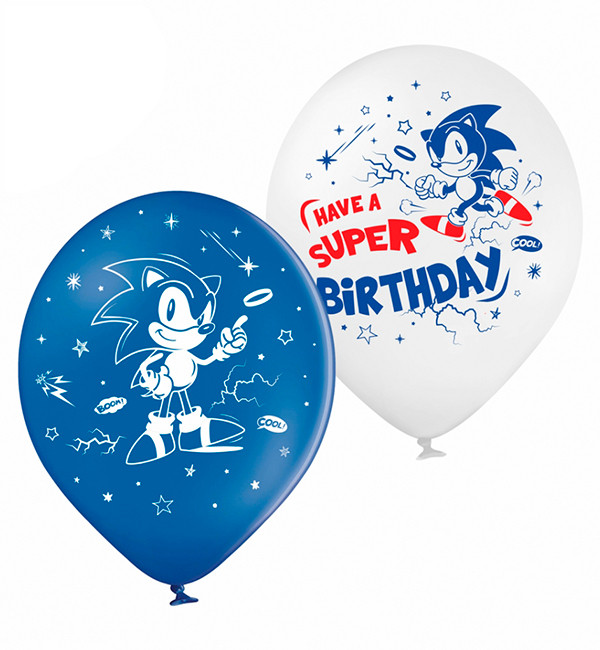 Повітряні кульки "Сонік" (7 шт.), Ø 30 см., Польща