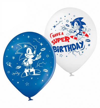 Повітряні кульки "Сонік" (7 шт.), Ø 30 см., Польща, фото 1