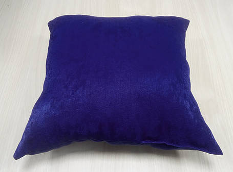 Подушка однотонна Софт Синій, розмір 40х40 см (Глухая), фото 2