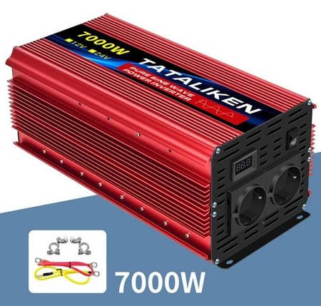 Перетворювач напруги TATALIKEN 7000W 12V на 220V ЧИСТИЙ СИНУС ІНВЕРТОР, фото 1
