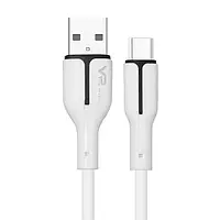 Кабель USB VERON  MS-06 (силікон) -microUSB-  [1,0 м] , білий   2,4A