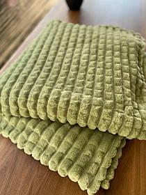 Плед - покривало Євро розмір 200*230. колір - зелений