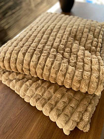 Плед - покривало Євро розмір 200*230. колір - кремовий