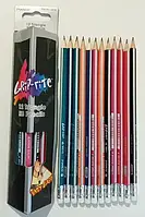 Набір графітних олівців MARCO GripRite НВ, з гумкою, 12шт, тригранні 9001E-12CB