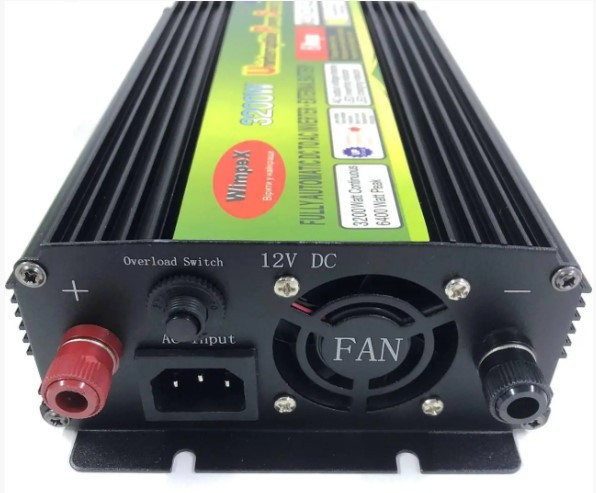 Перетворювач струму інвертор Wimpex 12V/220V/3200W