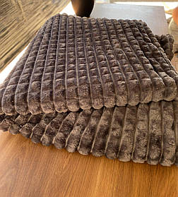 Плед - покривало Євро розмір 200*230. колір - шоколадний