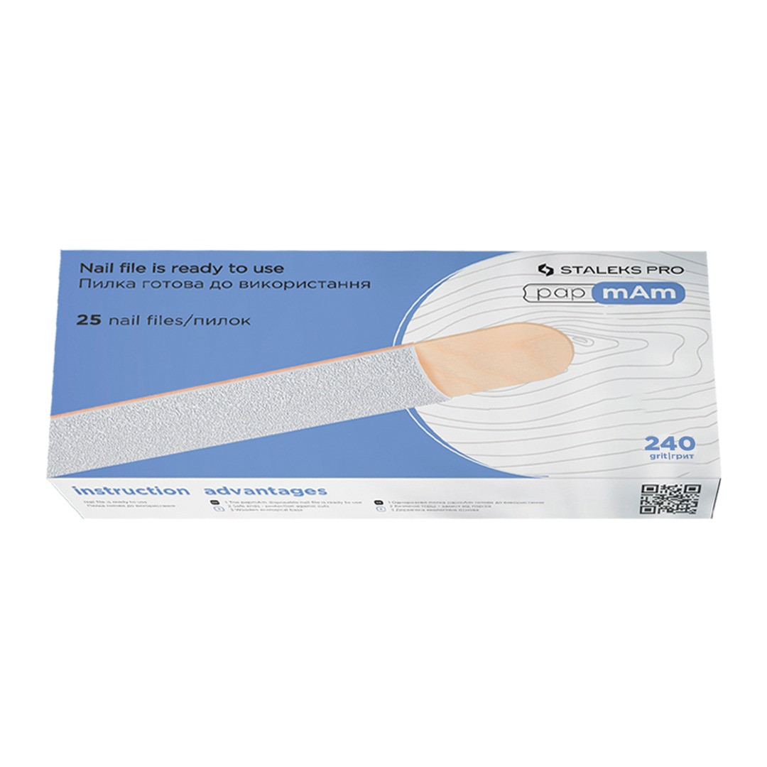 Змінні файли на дерев'яній основі 25 шт 240 грит Staleks PRO EXPERT 22