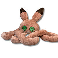 Мягкая игрушка подушка обнимашка Кролик с длинными лапами 210 см розовый (33192)