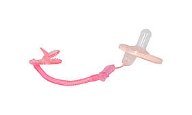 Ланцюжок для пустушки "Спіраль" 0+ Baby Team Рожевий