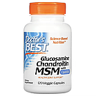 Doctor's Best, глюкозамін, хондроїтин та МСМ з OptiMSM, 120 рослинних капсул