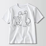 Футболка унісекс Stedman з принтом ГУСИ   XS біла, фото 4