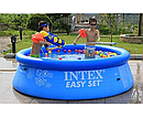 Сімейний надувний круглий басейн Intex 28120 на 3854 л 305x76 см Блакитний, фото 3