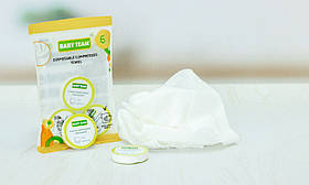 Рушники одноразові пресовані (6 шт) Baby Team Білий