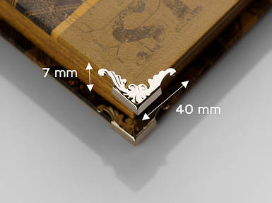 Куточок накладний. Колір "нікель". 40х7мм