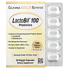 California Gold Nutrition, LactoBif, пробіотики, 100 млрд КУО, 30 рослинних капсул