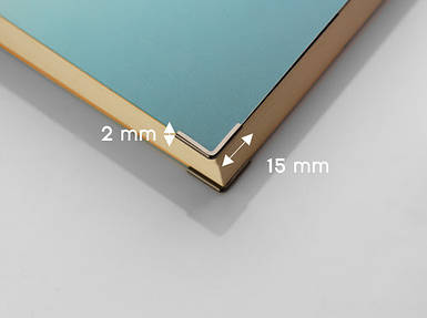 Металеві куточки для папок. Колір "старе срібло". 15х2мм