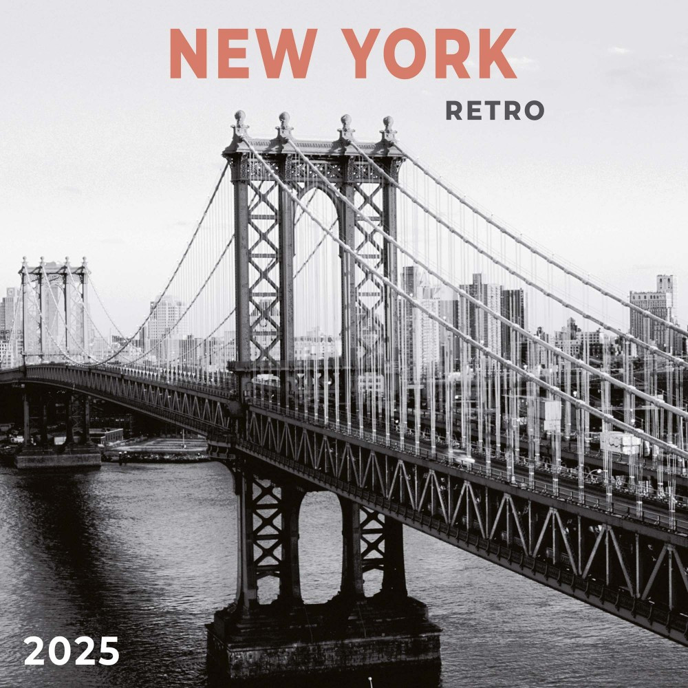 Настінний календар 2025 рік. New York Retro 2025