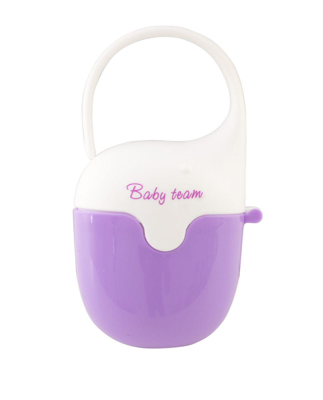 Контейнер для пустушки 0+ Baby Тeam Фіолетовий з білим