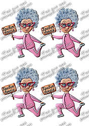 Картинка для кондитерских виробів Жіноча (для Бабусі) (лист А4)