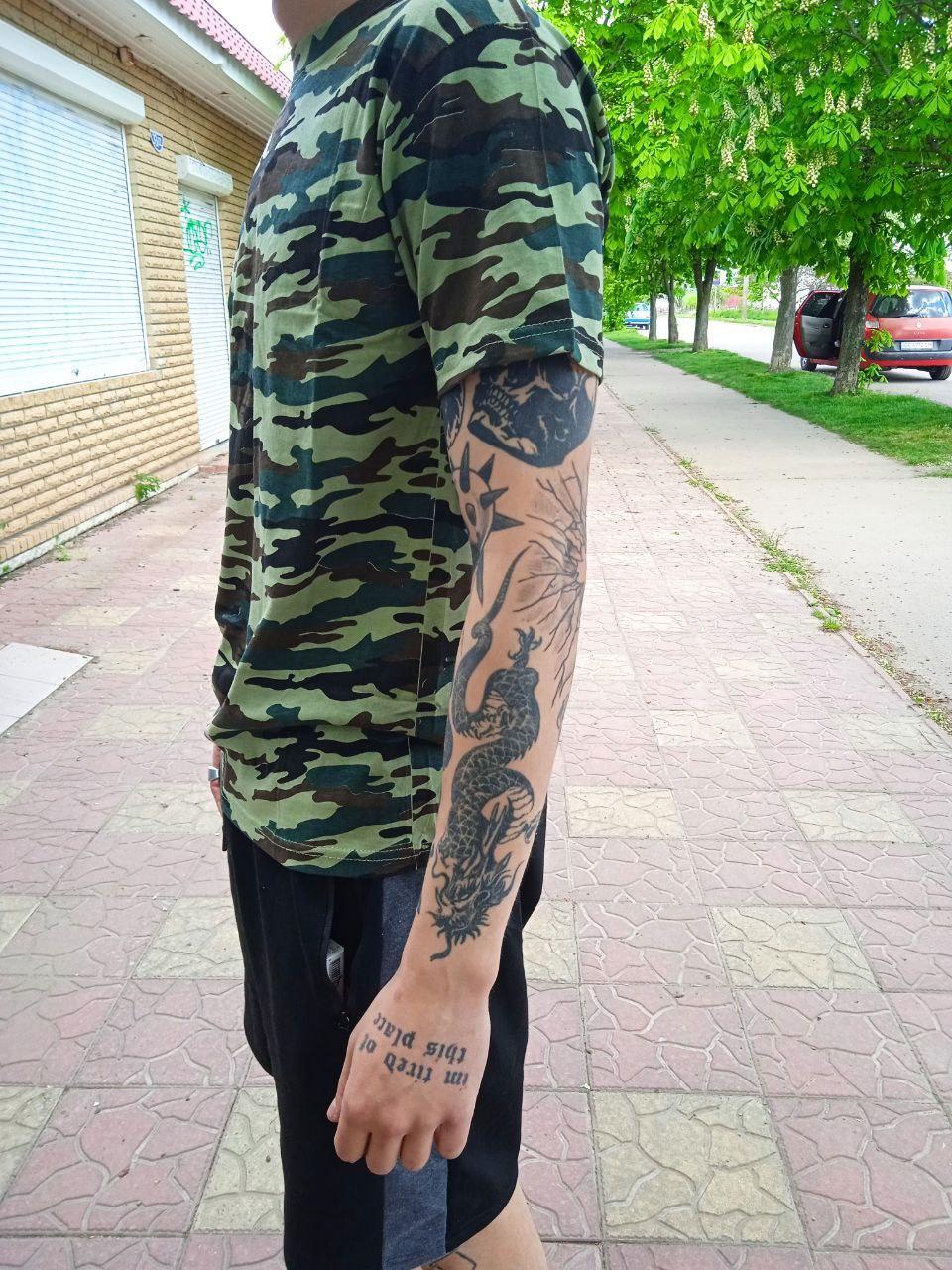 Чоловічі футболки.бавовна "EZGI"Туреччина Камуфляж 66-L