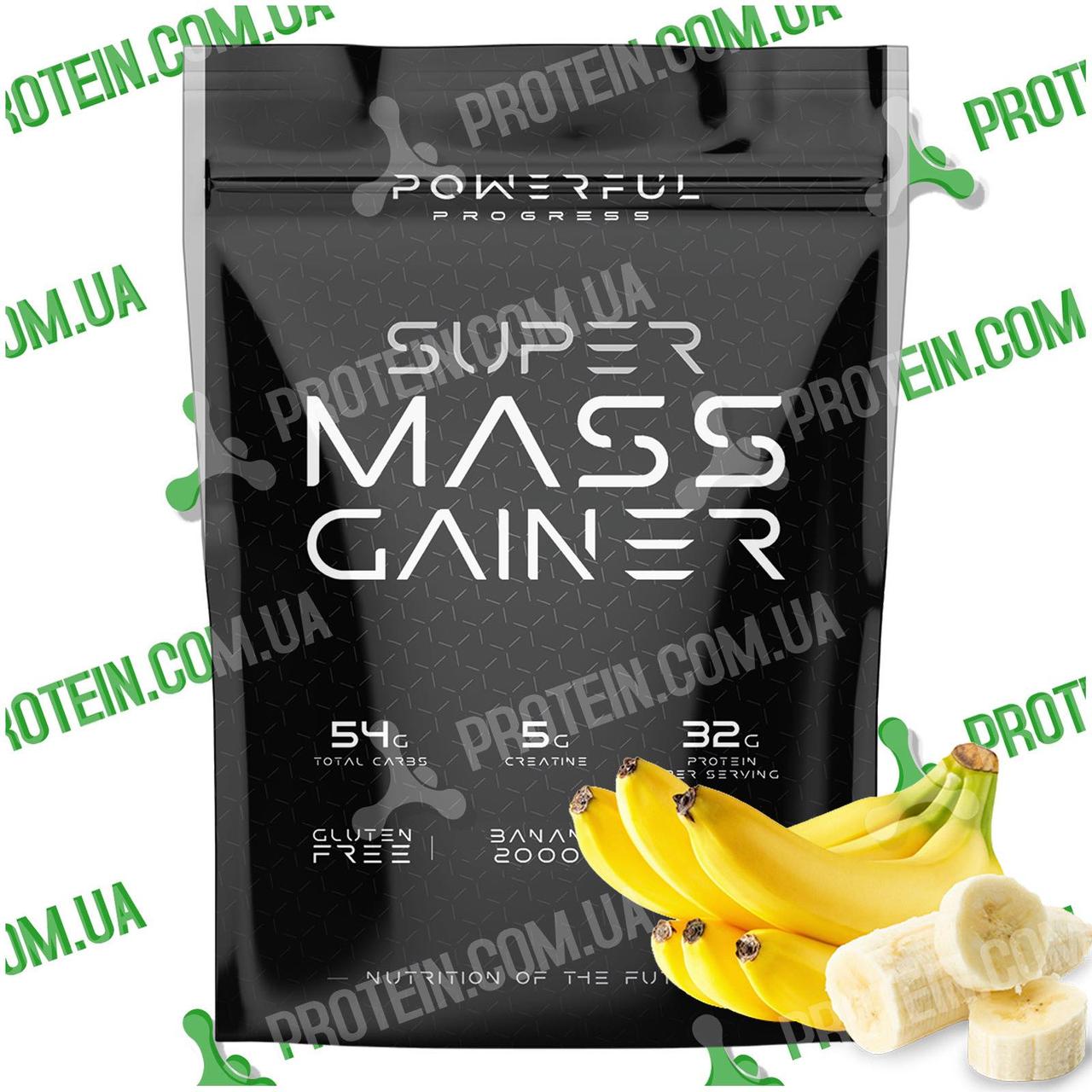 Гейнер Powerful Progress Super Mass Gainer 2000 г Banana Банан