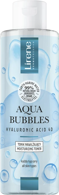 Зволожуючий тонік для обличчя Lirene Aqua Bubbles (200мл.)