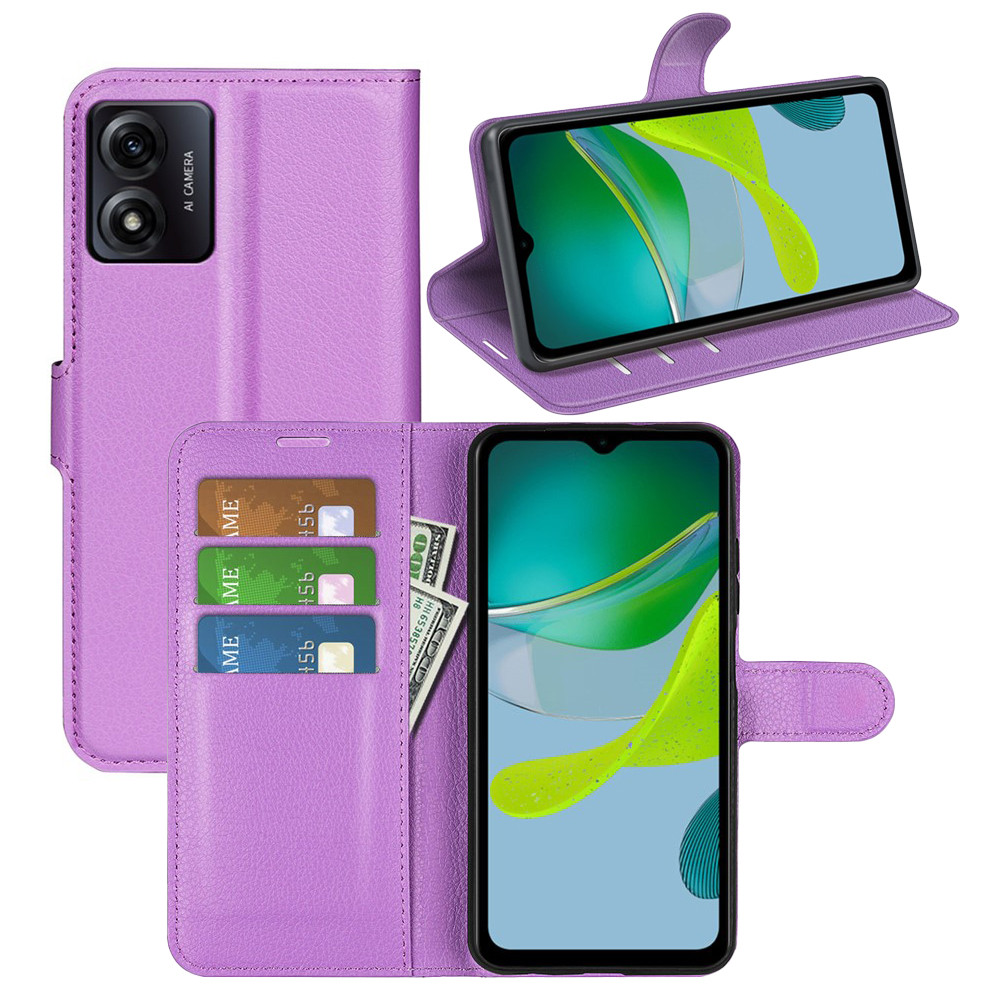 Чохол-книжка Litchie Wallet для Motorola E13 Violet