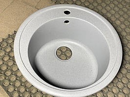 Гранітна кухонна мийка українського виробництва 510 мм (сіра)