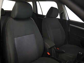 Чохли ISUZU NQ (1+2) 2019- (2 сидіння з високими спинками. середнє сидіння низьке й без підголівника,