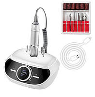 Фрезер апарат для манікюру Global, з акумулятором 35000 обертів, колір білий