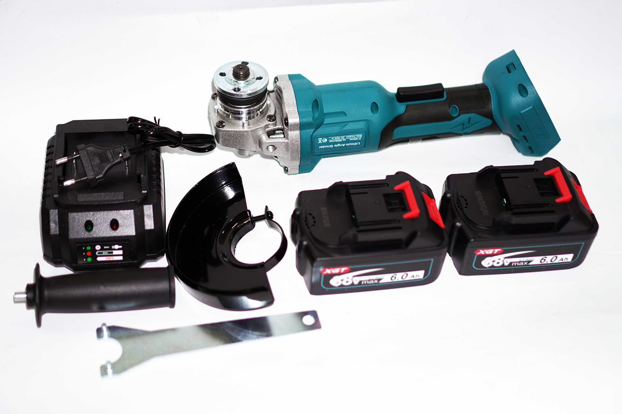 Болгарка бесщеточна акумуляторна 2 акумулятори пластиковий кейс у комплекті