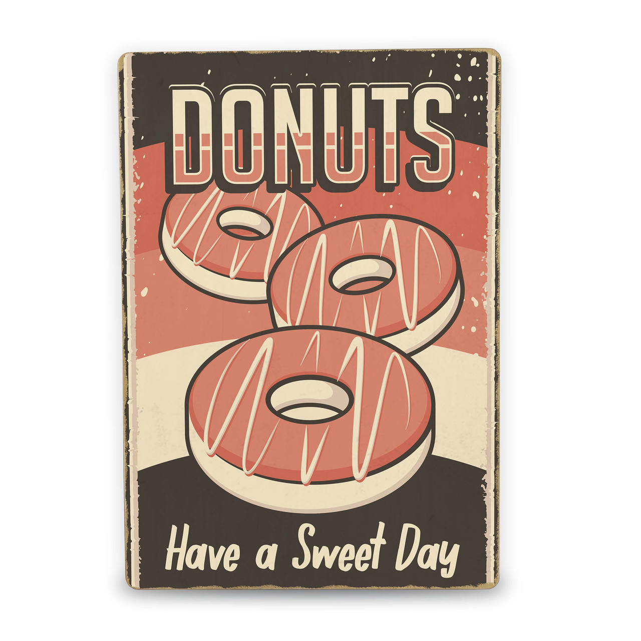 Дерев'яний постер Ретро пончики А5, фото 1