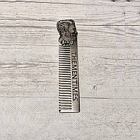 Гребінь для бороди металевий сріблястий G-TMT