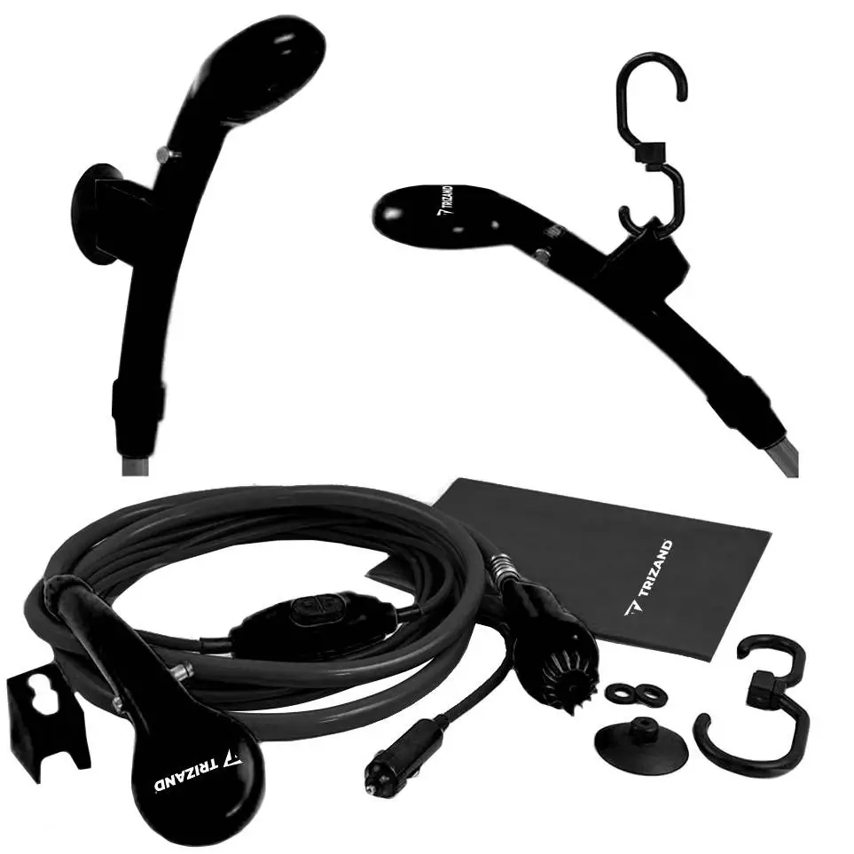 Портативний туристичний автомобільний душ з насосом 12В 60 Вт Trizand 8877, фото 1