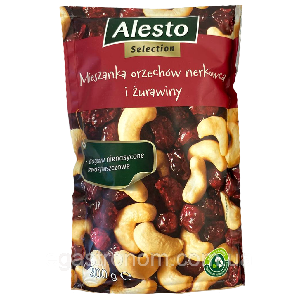 Горішки мікс журавлина та кешью (черв.) Алесто Alesto Mix cranberry mix 200g 27шт/ящ (Код: 00-00003782)