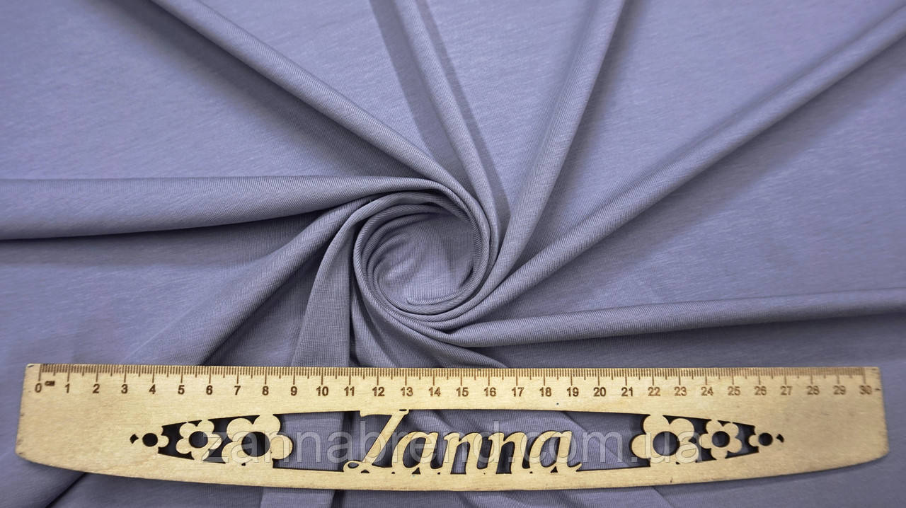 Тканина стрейч-кулір (Супрем) колір сірий з бузковим відтінком (щільність 190 г/м2), фото 1
