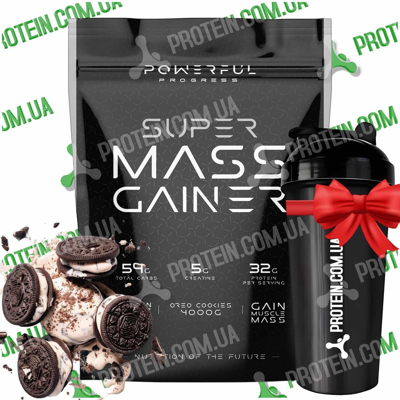 Гейнер Powerful Progress Super Mass Gainer 4000 г Oreo Cookies Печиво Орео