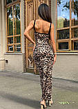 Гаряча новинка!!! Облягаюче плаття на бретелях леопард!!!, фото 2
