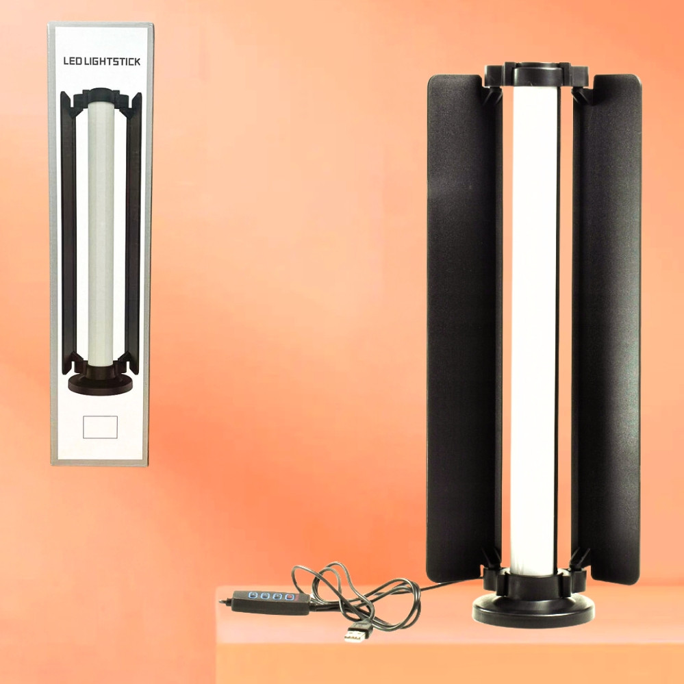 Настільна лампа жезл із дефлектором Led LightStick світлодіодна лампа палиця для фото та відеозйомок 39 см, фото 1