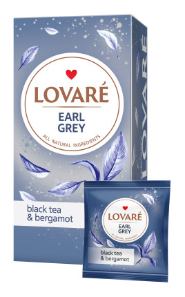 Чай чорний Lovare Earl Grey з олією бергамота 24*2 гр (Ловаре), фото 1