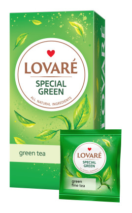 Чай зелений Lovare Special Green пакетований 24*1,5 гр 38 гр (Ловаре)