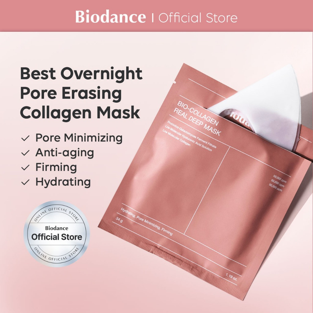 Нічна гідрогелева маска з низькомолекулярним колагеном Biodance Bio-Collagen Deep Hydrating Overnight Mask 34 g
