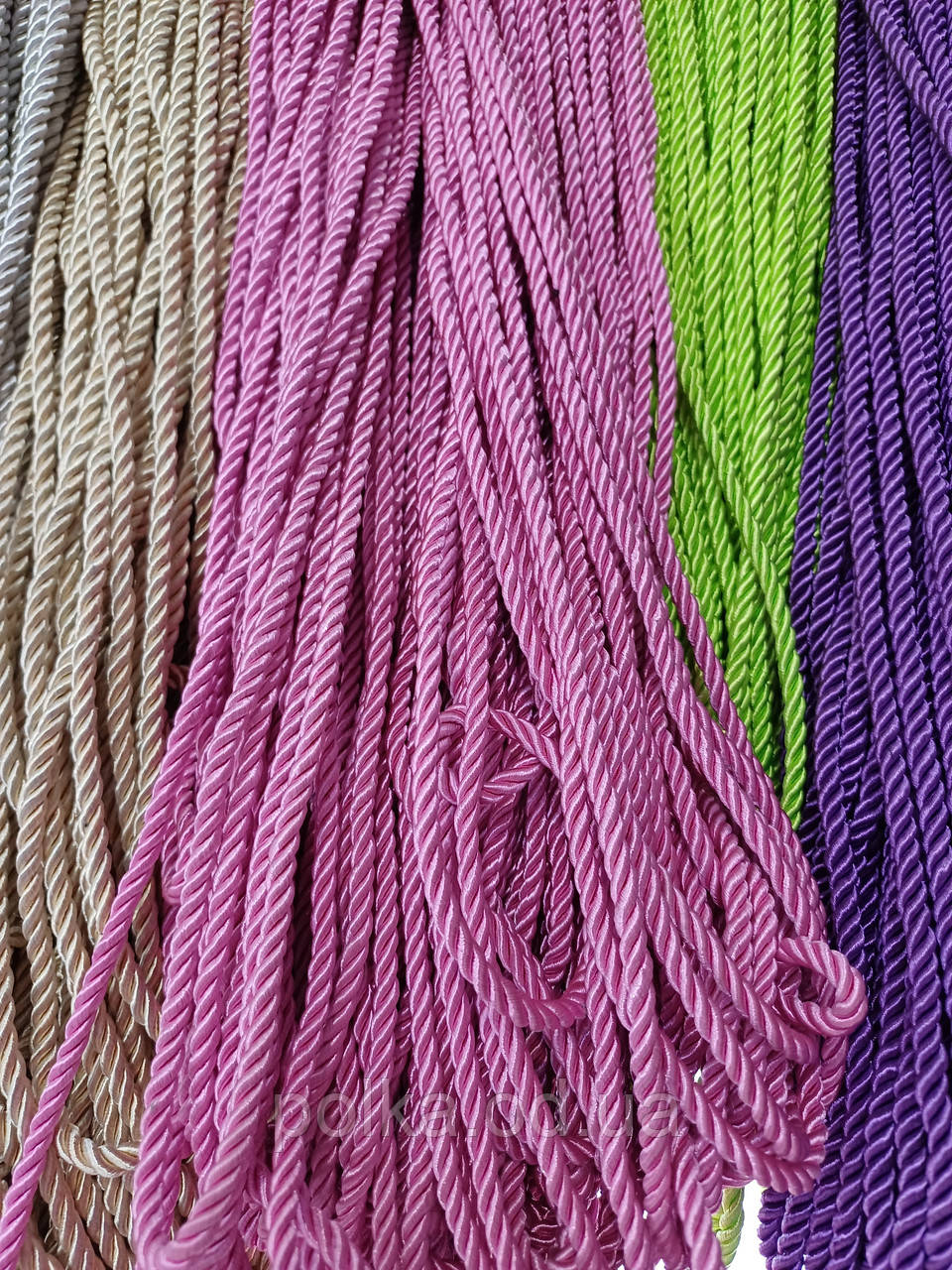 Шнур кручений 5 мм рожевий (1уп=92метра), фото 1