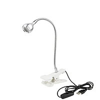 UV/LED – лампа для сушіння нігтів на прищіпці, з USB кабелем, Срібна-біла