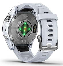 Смарт-годинник Garmin EPIX Pro (42 mm), Silver with whitestone silicone band, фото 4