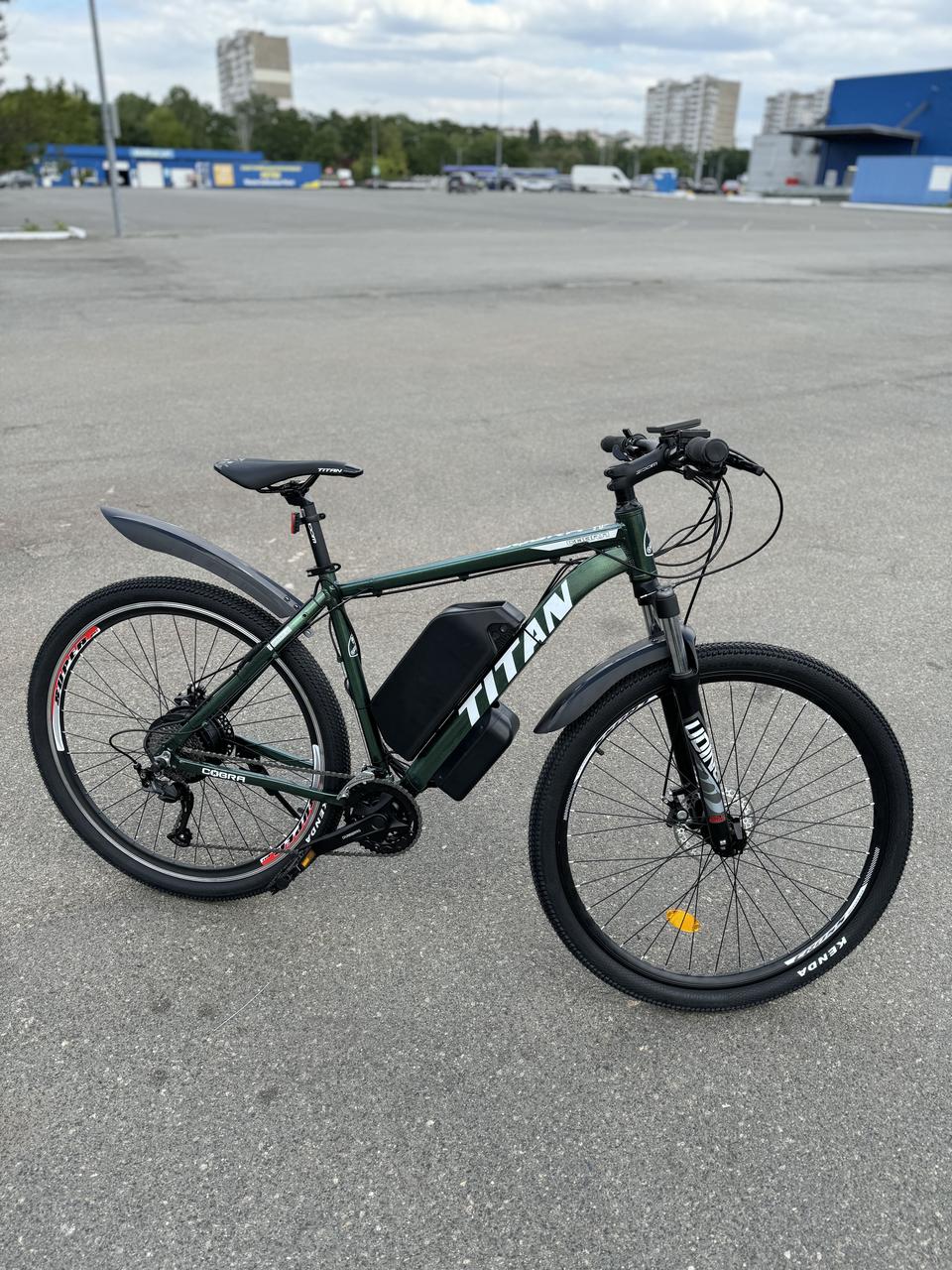 Електровелосипед E-Titan 29" Cobra 48 В 500Вт 12 Ah/ Рама-20" до 40 км зелений/ зріст 175-190 см