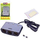Розгалужувач прикурювача PULSO 3 виходи + 1 USB 2400 mA 12/24V SC-3005 дріт (SC-3005), фото 6