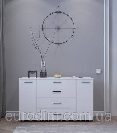 Комод для вітальні Еверест Бриз К-6 130х38х72.5 німфея альба (телескопи) (DTM-2478), фото 1