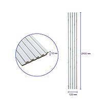 Рейка декоративна PS 2900х120х12мм Білий мармур SW-00002134, фото 3