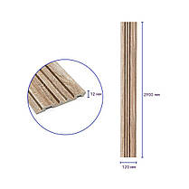 Рейка декоративна PS 2900х120х12мм Дуб SW-00002136, фото 3